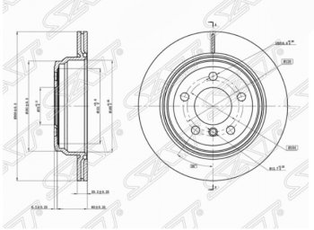 Задний тормозной диск SAT SSANGYONG Rexton Y200 (2001-2006)
