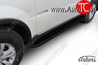 4 229 р. Защита штатных порогов с листом Arbori SSANGYONG Rexton Y290 (2012-2017)  с доставкой в г. Воронеж