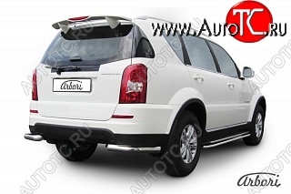 10 259 р. Защита заднего бампера Arbori  SSANGYONG Rexton  Y290 (2012-2017)  с доставкой в г. Воронеж