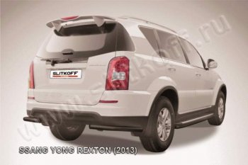 5 199 р. Уголки d57 SSANGYONG Rexton Y290 (2012-2017) (Цвет: серебристый)  с доставкой в г. Воронеж. Увеличить фотографию 1