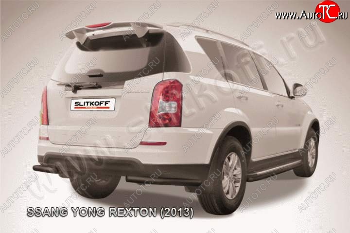 5 199 р. Уголки d57  SSANGYONG Rexton  Y290 (2012-2017) (Цвет: серебристый)  с доставкой в г. Воронеж