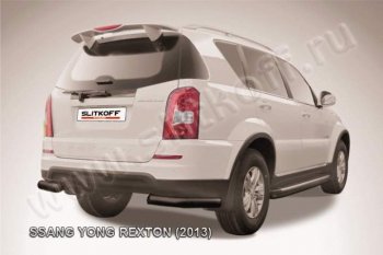 7 199 р. Уголки d76  SSANGYONG Rexton  Y290 (2012-2017) (Цвет: серебристый)  с доставкой в г. Воронеж. Увеличить фотографию 1