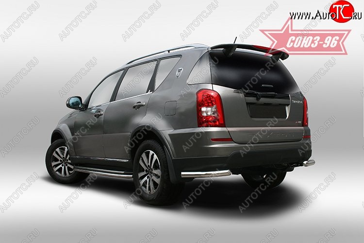 11 294 р. Защита заднего бампера из двух боковых уголков (60) Souz-96  SSANGYONG Rexton  Y290 (2012-2017)  с доставкой в г. Воронеж