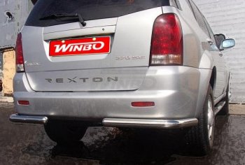 4 499 р. Защита заднего бампера WINBO (нержавейка)  SSANGYONG Rexton  Y200 (2001-2006)  с доставкой в г. Воронеж. Увеличить фотографию 1