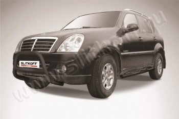 18 999 р. Кенгурятник d57 низкий SSANGYONG Rexton Y250 (2006-2012) (Цвет: серебристый)  с доставкой в г. Воронеж. Увеличить фотографию 1