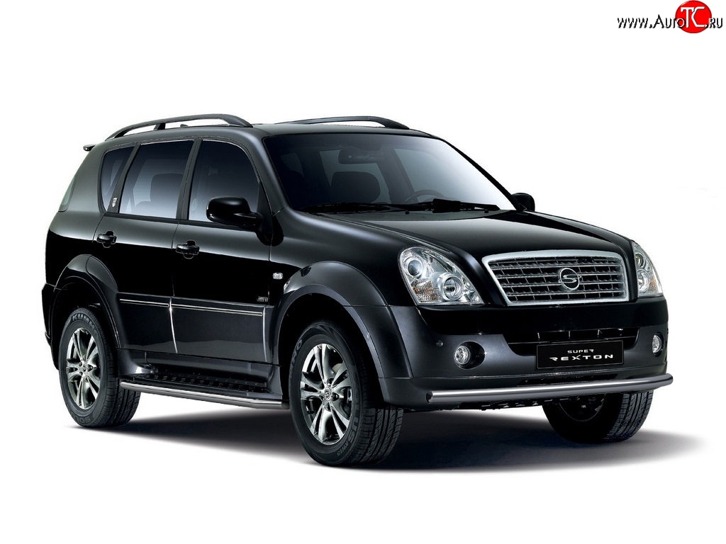 4 499 р. Защита порогов из трубы Ø51 Petroil Tuning. SSANGYONG Rexton Y250 (2006-2012) (Нержавеющая полированная сталь)  с доставкой в г. Воронеж