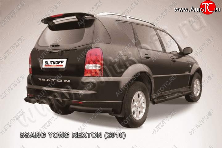 6 949 р. Уголки d76 SSANGYONG Rexton Y250 (2006-2012) (Цвет: серебристый)  с доставкой в г. Воронеж