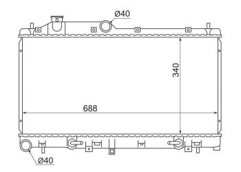 Радиатор двигателя SAT Subaru Impreza GJ седан (2012-2017)