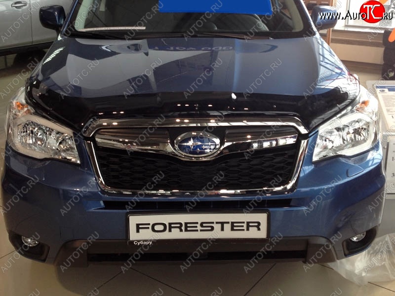 3 299 р. Дефлектор капота NovLine-Autofamily Subaru Forester SJ рестайлинг (2016-2019)  с доставкой в г. Воронеж