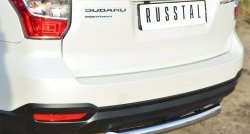 15 799 р. Одинарная защита заднего бампера из трубы диаметром 63 мм SLITKOFF  Subaru Forester  SJ (2012-2016) дорестайлинг  с доставкой в г. Воронеж. Увеличить фотографию 2