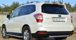 15 799 р. Одинарная защита заднего бампера из трубы диаметром 63 мм SLITKOFF Subaru Forester SJ дорестайлинг (2012-2016)  с доставкой в г. Воронеж. Увеличить фотографию 4