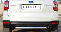 15 799 р. Одинарная защита заднего бампера из трубы диаметром 63 мм SLITKOFF Subaru Forester SJ дорестайлинг (2012-2016)  с доставкой в г. Воронеж. Увеличить фотографию 1