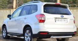 15 999 р. Одинарная защита заднего бампера из трубы диаметром 76 мм SLITKOFF Subaru Forester SJ дорестайлинг (2012-2016)  с доставкой в г. Воронеж. Увеличить фотографию 4