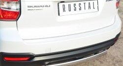 14 999 р. Защита заднего бампера (Ø75x42 мм, нержавейка) Russtal Subaru Forester SJ дорестайлинг (2012-2016)  с доставкой в г. Воронеж. Увеличить фотографию 2