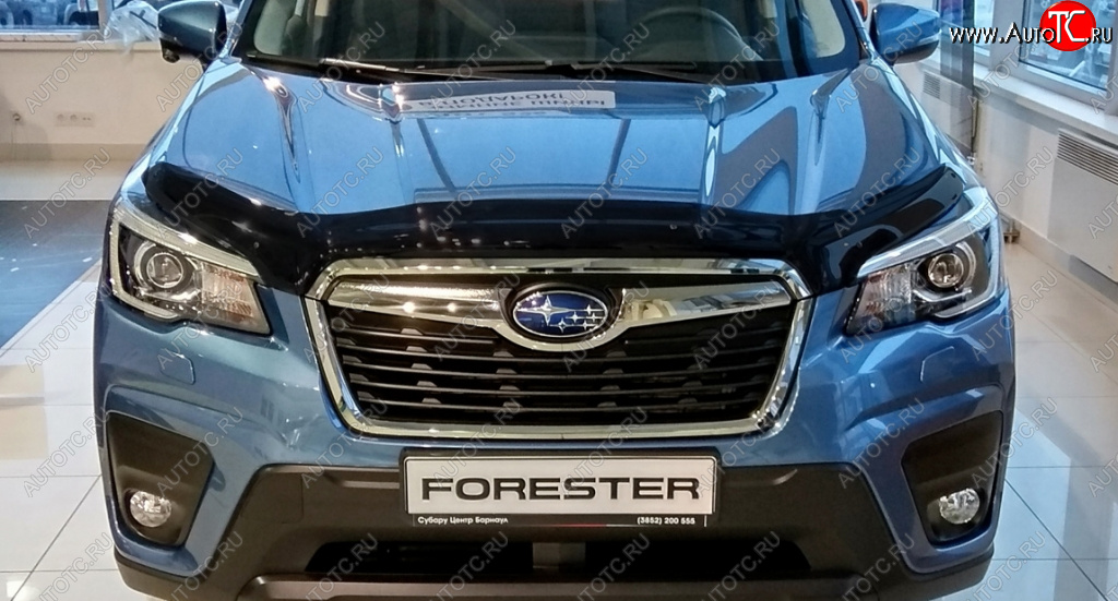 3 299 р. Дефлектор капота SIM  Subaru Forester  SK/S14 (2018-2021) дорестайлинг  с доставкой в г. Воронеж