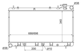 7 299 р. Радиатор двигателя SAT  Subaru Forester  SF - Impreza  GC  с доставкой в г. Воронеж. Увеличить фотографию 1
