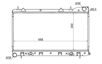 7 249 р. Радиатор двигателя SAT  Subaru Forester  SF - Impreza  GC  с доставкой в г. Воронеж. Увеличить фотографию 1