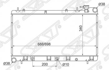 Радиатор двигателя SAT Subaru Impreza GC седан (1992-2000)
