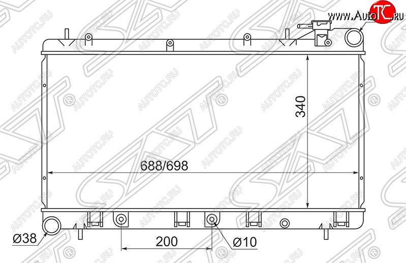 5 749 р. Радиатор двигателя SAT Subaru Impreza GC седан (1992-2000)  с доставкой в г. Воронеж