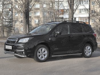 25 399 р. Защита переднего бампера (2 трубы Ø63 и 42 мм, нержавейка) SLITKOFF Subaru Forester SJ рестайлинг (2016-2019)  с доставкой в г. Воронеж. Увеличить фотографию 4