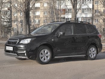 18 549 р. Защита переднего бампера (2 трубы Ø63 и 75х42 мм, нержавейка) Russtal Subaru Forester SJ рестайлинг (2016-2019)  с доставкой в г. Воронеж. Увеличить фотографию 4