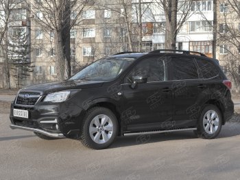 18 849 р. Защита переднего бампера SLITKOFF d63 волна  Subaru Forester  SJ (2016-2019) рестайлинг  с доставкой в г. Воронеж. Увеличить фотографию 4