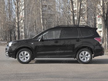 22 999 р. Пороги SLITKOFF d42 с листом Subaru Forester SJ рестайлинг (2016-2019) (лист алюминий, труба сталь)  с доставкой в г. Воронеж. Увеличить фотографию 3
