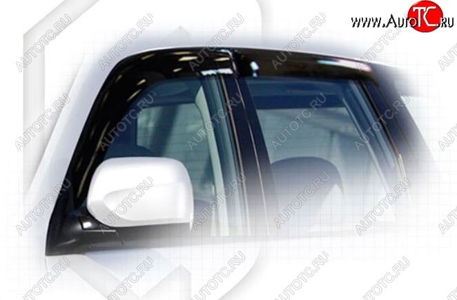 2 079 р. Дефлектора окон CA-Plastiс Subaru Forester SH (2008-2013) (Classic полупрозрачный, Без хром.молдинга, Крепление только на скотч)  с доставкой в г. Воронеж