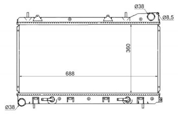 7 299 р. Радиатор двигателя SAT (пластинчатый, turbo)  Subaru Forester  SG - Impreza ( GD,  GG)  с доставкой в г. Воронеж. Увеличить фотографию 1