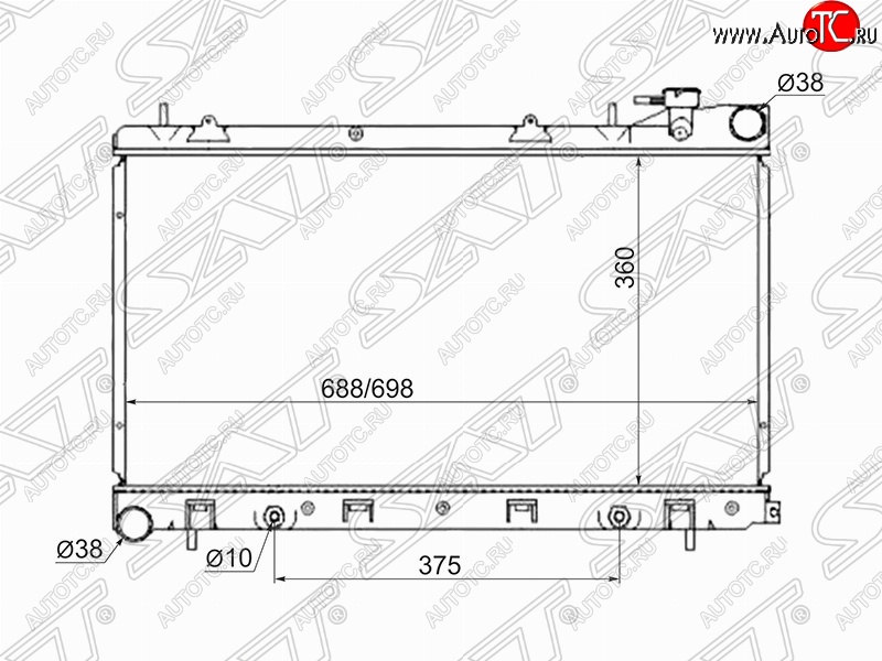 5 899 р. Радиатор двигателя SAT Subaru Impreza GD седан дорестайлинг (2000-2002)  с доставкой в г. Воронеж