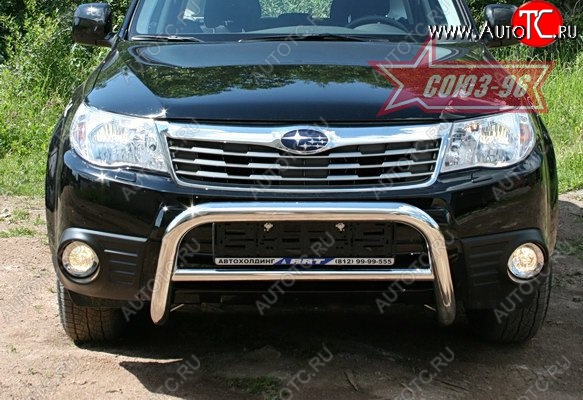 11 924 р. Защита переднего бампера Souz-96 (d60)  Subaru Forester  SH (2008-2013)  с доставкой в г. Воронеж