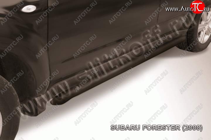 9 899 р. Защита порогов Slitkoff Subaru Forester SH (2008-2013) (Цвет: серебристый)  с доставкой в г. Воронеж