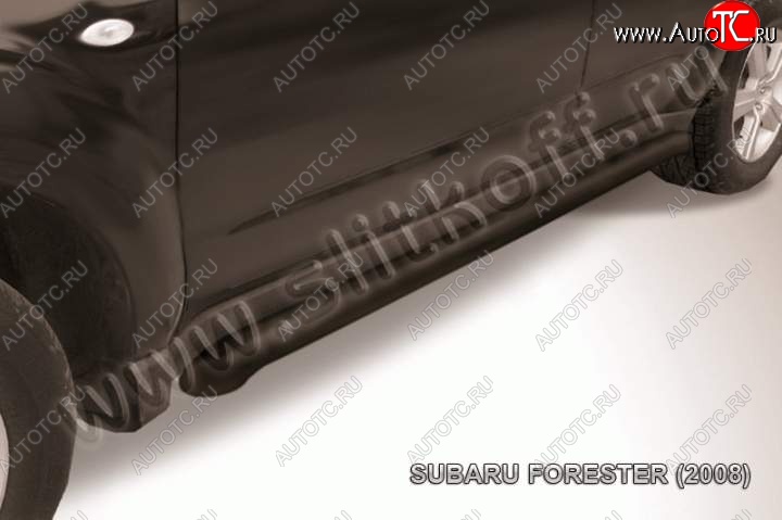 10 599 р. Защита порогов Slitkoff Subaru Forester SH (2008-2013) (Цвет: серебристый)  с доставкой в г. Воронеж
