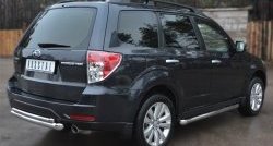 19 549 р. Защита порогов SLITKOFF (труба D63 мм)  Subaru Forester  SH (2008-2013) (Защита порогов с со скосами на торцах (вариант 1))  с доставкой в г. Воронеж. Увеличить фотографию 4