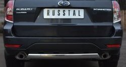 16 599 р. Защита заднего бампера (Ø75x42 мм, нержавейка) Russtal Subaru Forester SH (2008-2013)  с доставкой в г. Воронеж. Увеличить фотографию 4