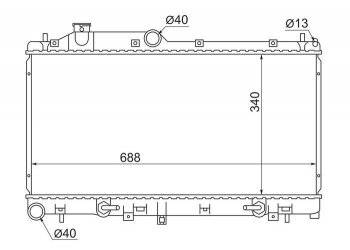 Радиатор двигателя SAT Subaru Impreza GJ седан (2012-2017)