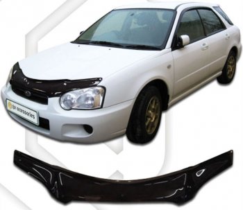 Дефлектор капота (GD2, GDA) CA-Plastiс Subaru Impreza ( GD,  GG) (2002-2005) седан 1-ый рестайлинг, хэтчбэк 1-ый рестайлинг