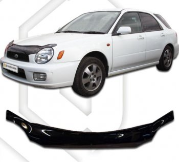 Дефлектор капота (GGA, GGB) CA-Plastic Subaru Impreza ( GD,  GG) (2000-2002) седан дорестайлинг, хэтчбэк дорестайлинг