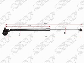 Левый газовый упор крышки багажника SAT Subaru Impreza  GH (2007-2012) хэтчбэк