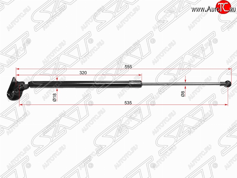 1 079 р. Правый газовый упор крышки багажника SAT  Subaru Impreza  GH (2007-2012) хэтчбэк  с доставкой в г. Воронеж