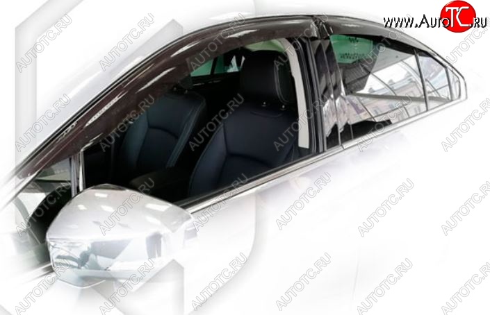 1 999 р. Дефлектора окон CA-Plastic Subaru Legacy BN/B15 рестайлинг седан (2017-2025) (Classic полупрозрачный, Без хром.молдинга)  с доставкой в г. Воронеж