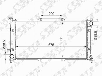 8 899 р. Радиатор двигателя SAT Subaru Legacy BD/B11 седан дорестайлинг (1993-1996)  с доставкой в г. Воронеж. Увеличить фотографию 1