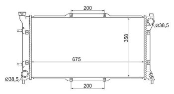 7 599 р. Радиатор двигателя SAT Subaru Legacy BD/B11 седан дорестайлинг (1993-1996)  с доставкой в г. Воронеж. Увеличить фотографию 1
