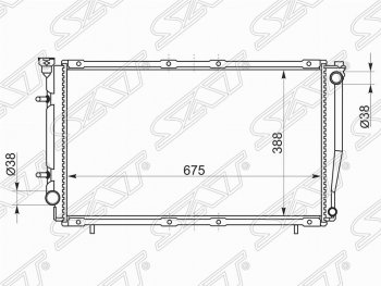 10 349 р. Радиатор двигателя SAT Subaru Legacy BD/B11 седан дорестайлинг (1993-1996)  с доставкой в г. Воронеж. Увеличить фотографию 1