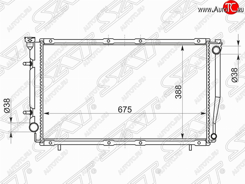 10 349 р. Радиатор двигателя SAT Subaru Legacy BD/B11 седан дорестайлинг (1993-1996)  с доставкой в г. Воронеж