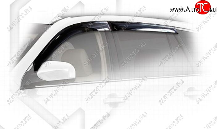 2 079 р. Дефлектора окон CA-Plastic  Subaru Outback ( BR/B14,  BR,) (2009-2015) дорестайлинг универсал, B14)  рестайлинг универсал (Classic полупрозрачный, Без хром.молдинга)  с доставкой в г. Воронеж