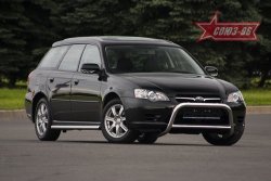 9 224 р. Защита переднего бампера Souz-96 (d60)  Subaru Outback  BP (2003-2006) дорестайлинг универсал  с доставкой в г. Воронеж. Увеличить фотографию 2