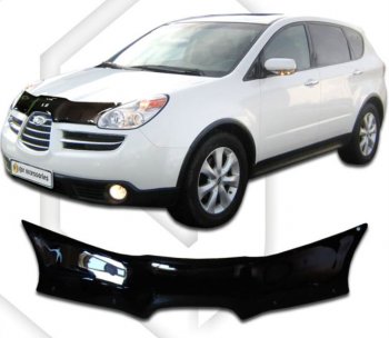2 079 р. Дефлектор капота CA-Plastiс  Subaru Tribeca (2005-2007) (Classic прозрачный, Без надписи)  с доставкой в г. Воронеж. Увеличить фотографию 2