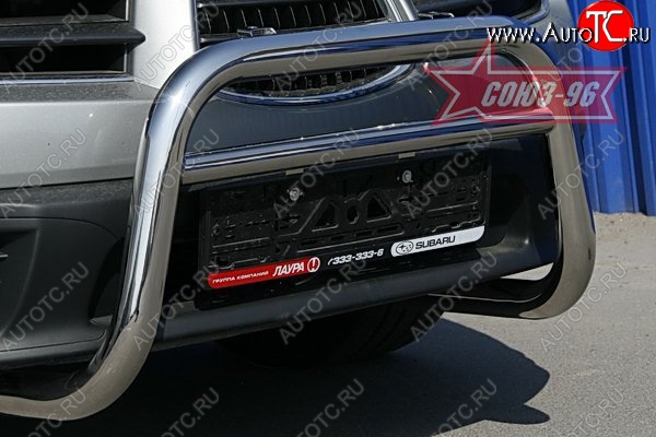 11 339 р. Защита переднего бампера Souz-96 (d60) Subaru Tribeca (2008-2014)  с доставкой в г. Воронеж
