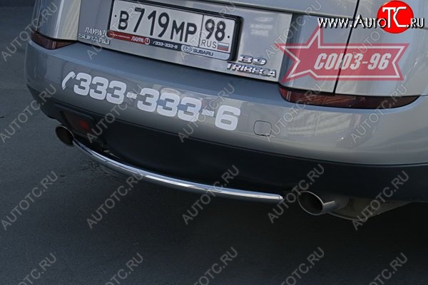 9 917 р. Защита заднего бампера Souz-96 (d42)  Subaru Tribeca (2008-2014)  с доставкой в г. Воронеж